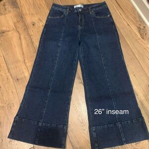 Elegant Dark Blue Flare Jeans